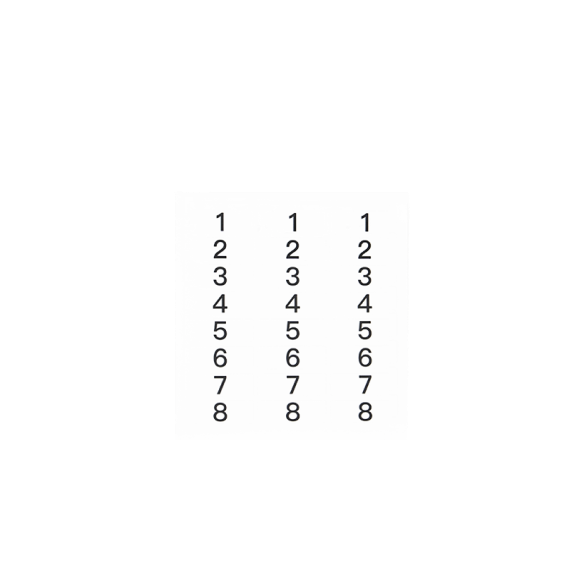 Number Stickers x1